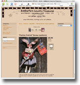 Picture of Bobbette's Country Treasures web site.